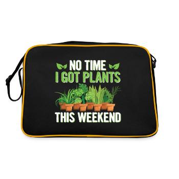 Amoureux des plantes disant pour un fan des plantes - Sac Retro - noir/or - Dos