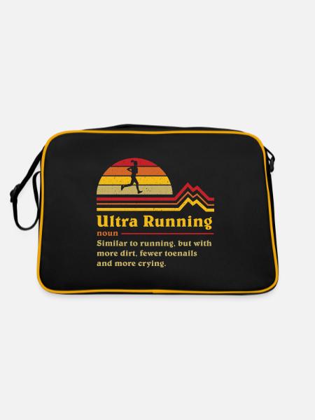 Coureur de trail ultra ultra-course de définition drôle - Sac Retro - noir/or - Dos