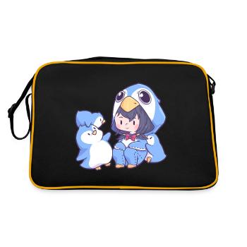 Costume de pingouin fille Pôle Sud Pôle Nord - Sac Retro - noir/or - Dos