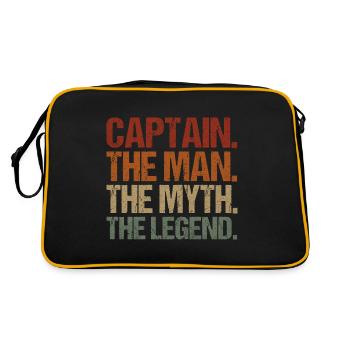 captain - Retro Bag - black/gold - Back