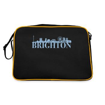 Brighton Angleterre Skyline cadeau idée UK - Sac Retro - noir/or - Dos