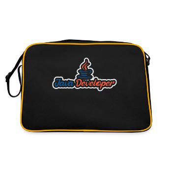 Java Developer with Coffee - Retro Bag - black/gold - Back