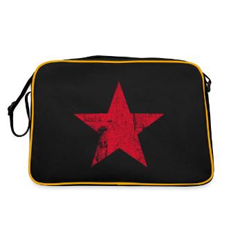 Red Star Vintage Rock Band Symbol Tattoo Idea - Retro Bag - black/gold - Back