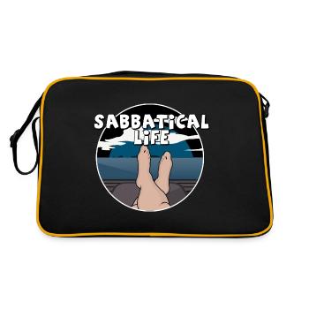 Sabbatical Life Jobwechsel Mitarbeiter - Retro Tasche - Schwarz/Gold - Hinten