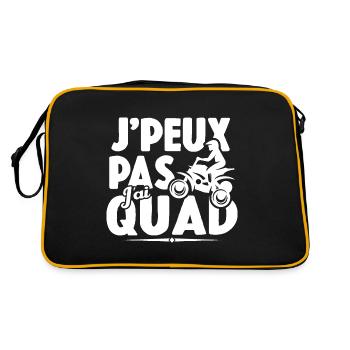Je Peux Pas J'ai Quad Cadeau Conducteur De Quad - Sac Retro - noir/or - Dos