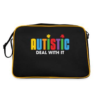Mois de la sensibilisation à l’autisme - Sac Retro - noir/or - Dos