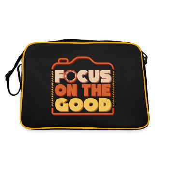 Photographer Photography Focus On The Good Camera - Retro Tasche - Schwarz/Gold - Hinten