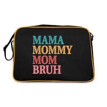 Maman Maman Maman Bruh - Sac Retro - noir/or - Dos