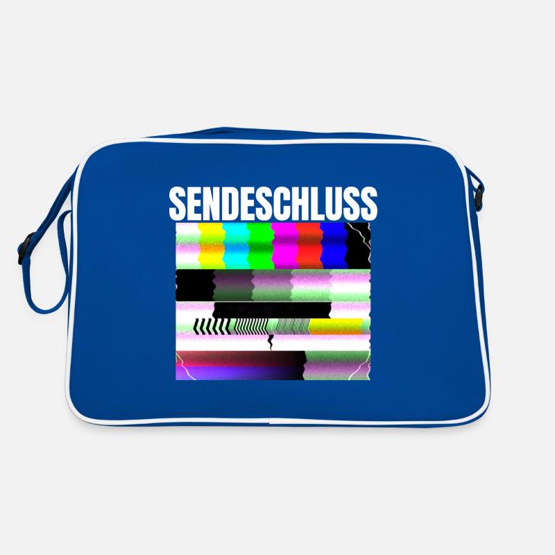Testbild Röhrenbildschirm Testbild Sendepause 80s Retro Tasche