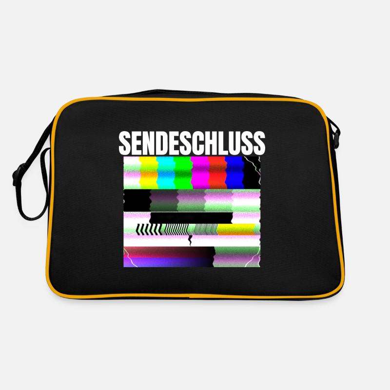 Testbild Röhrenbildschirm Testbild Sendepause 80s Retro Tasche
