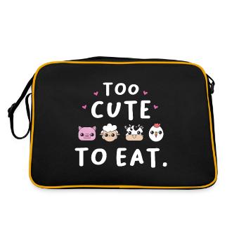 Bien-être animal végétalien Trop mignon Végétarien végétalien - Sac Retro - noir/or - Dos