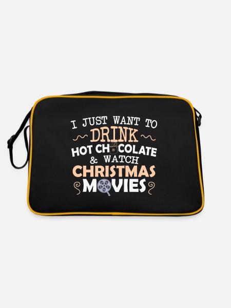 Christmas Santa Claus Gifts - Retro Bag - black/gold - Back