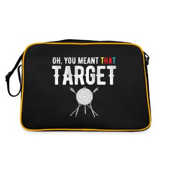 Bogenschießen Archery - Retro Tasche - Schwarz/Gold - Hinten