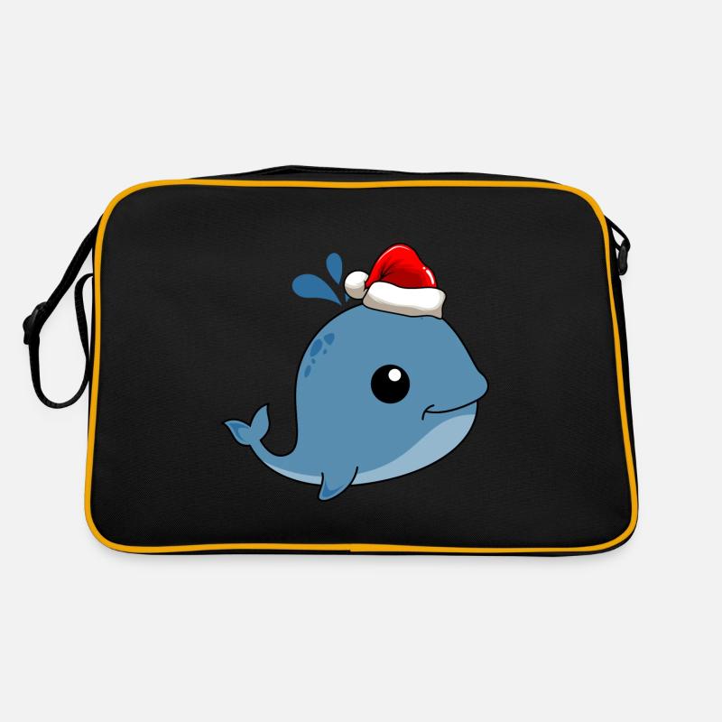 Baleine Comic Noël Sac Retro