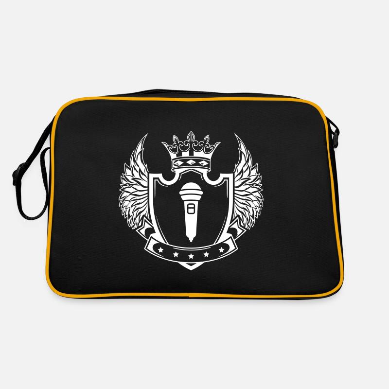 Mikrofon Wappen Retro Tasche