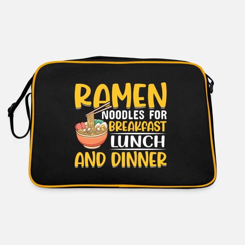 Ramen noodles for breakfast, lunch and Retro Bag