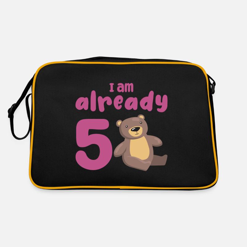 Ich bin bereits 5 Jahre alt 5. Geburtstag Retro Tasche
