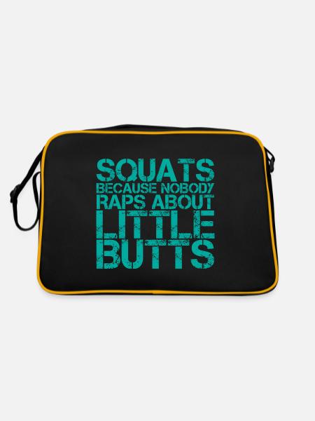 Squats parce que personne ne rappe sur Little Butts 4 - Sac Retro - noir/or - Dos