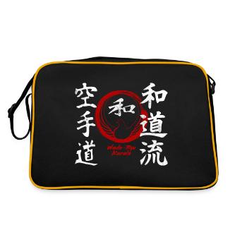 Karaté Wado Ryu Kanji Art Martial Japon - Sac Retro - noir/or - Dos
