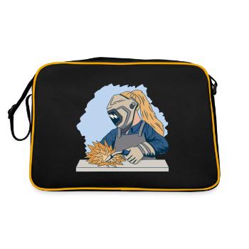 Welder outfit for welders - Retro Bag - black/gold - Back