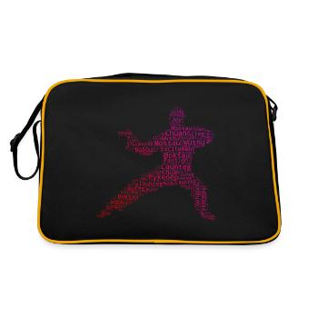 Wushu Kung Fu Kungfu Martial Arts Men Women - Retro Bag - black/gold - Back