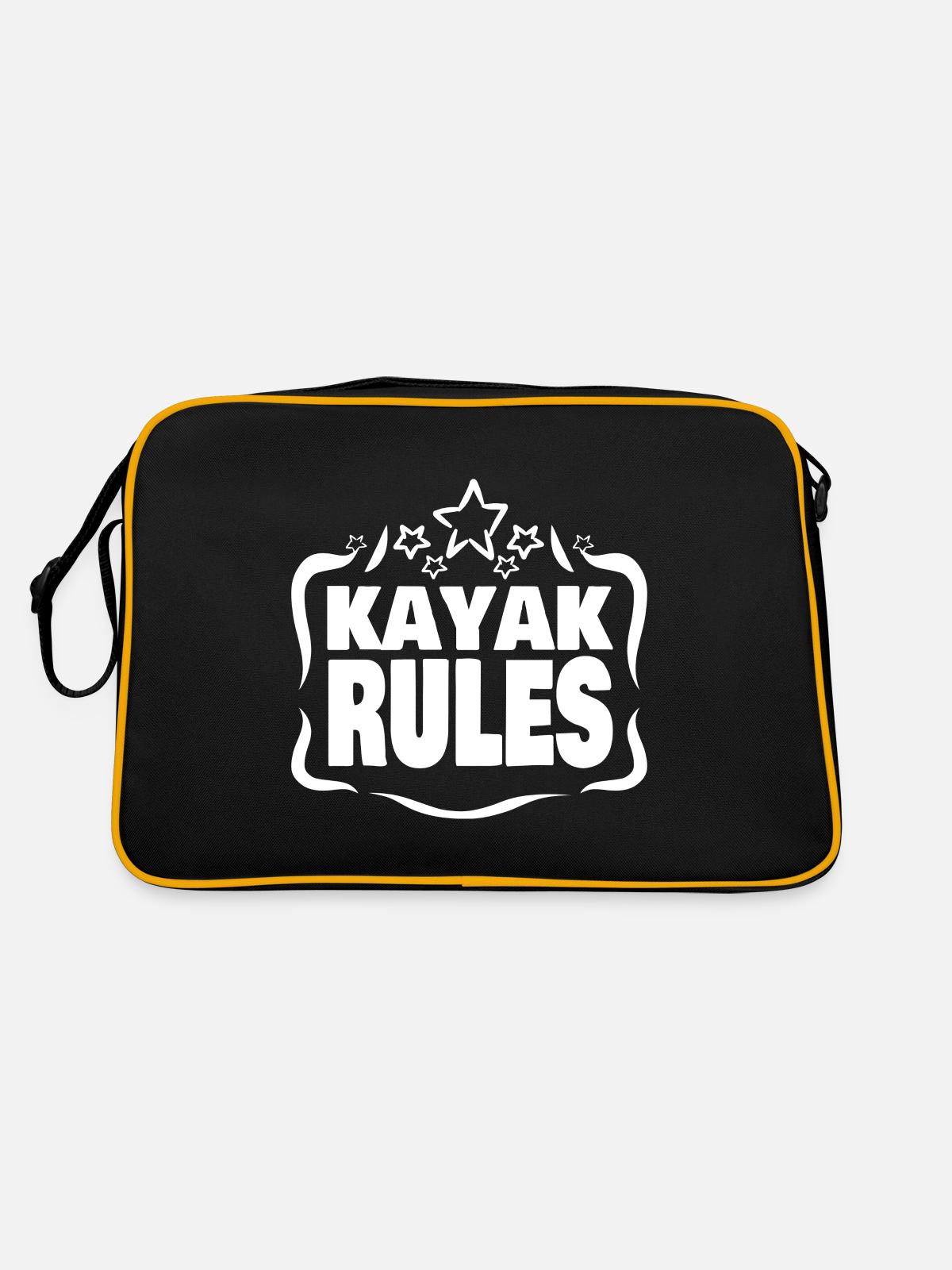 Kayak Kajak Rules - Retro Bag - black/gold - Back