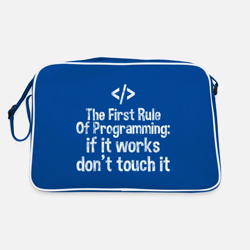 Rule Of Programming, If It Works, Don't Touch It 3 Retro Tasche