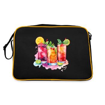 Cocktail Summer Beach Bar Club Party Drink - Sac Retro - noir/or - Dos