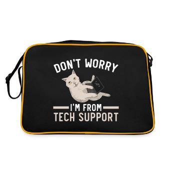 Don't worry, I'm from technical support - Retro Bag - black/gold - Back