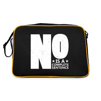 No Is A Complete Sentence 29 - Retro Bag - black/gold - Back