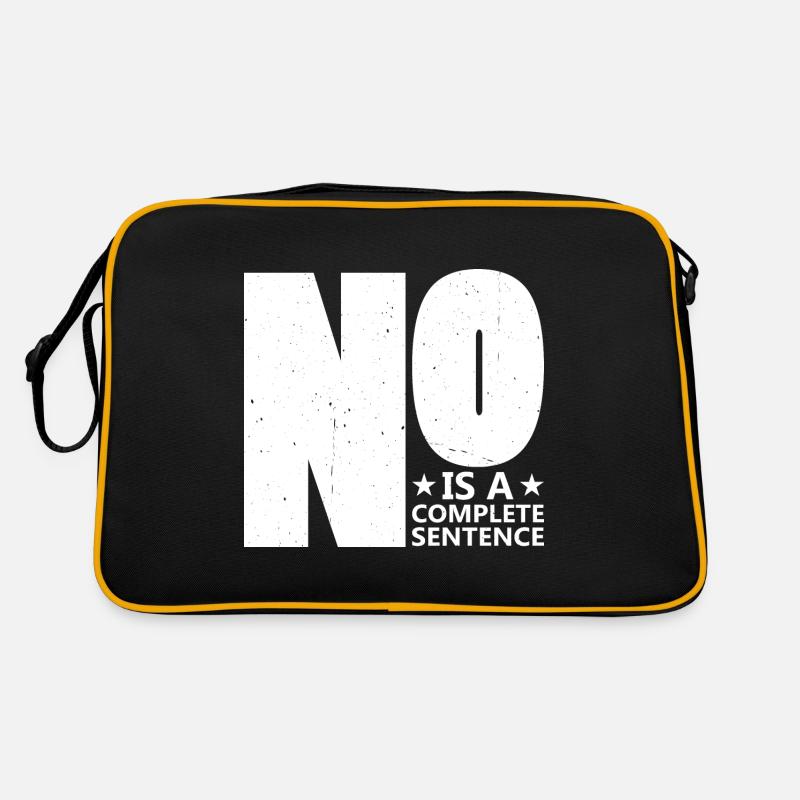 No Is A Complete Sentence 29 Retro Bag