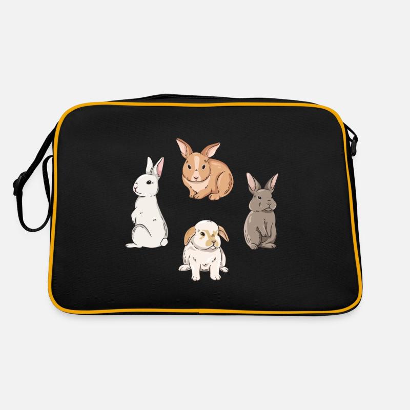 Conception de lapin mignon pour les propriétaires de lapins Sac Retro