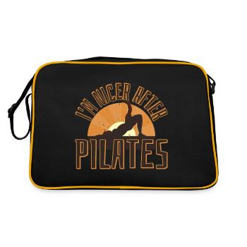 Je suis plus sympa après le Pilates - Sac Retro - noir/or - Dos
