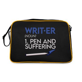 Writer, Pen And Suffering 2 - Retro Bag - black/gold - Back