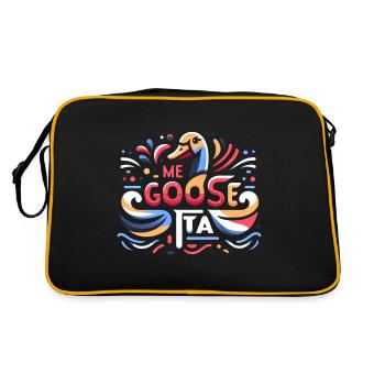 me goose-ta 8 - Retro Tasche - Schwarz/Gold - Hinten