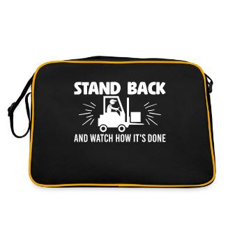 Certified Forklift Operator & Forklift Driver - Retro Tasche - Schwarz/Gold - Hinten