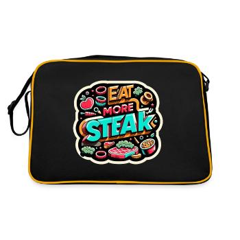 Mangez plus de steak 13 - Sac Retro - noir/or - Dos