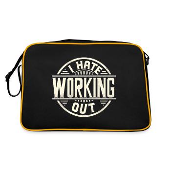 I Hate Working Out 9 - Retro Bag - black/gold - Back
