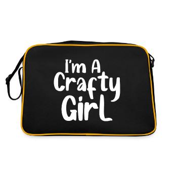 I'm A Crafty Girl - Retro Bag - black/gold - Back