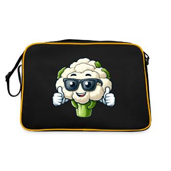 Cool Cauliflower Vegan Thumbs Up Lunettes de soleil - Sac Retro - noir/or - Dos