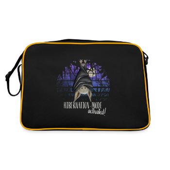 Hibernation mode activated! Chilling bat - Retro Bag - black/gold - Back