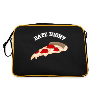 Date Night Pizza - Retro Bag - black/gold - Back