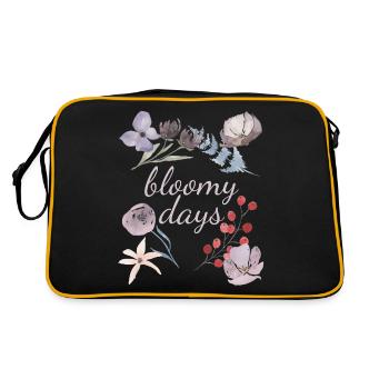 jours bigarrées, réussie et belle floraison jour - Sac Retro - noir/or - Dos