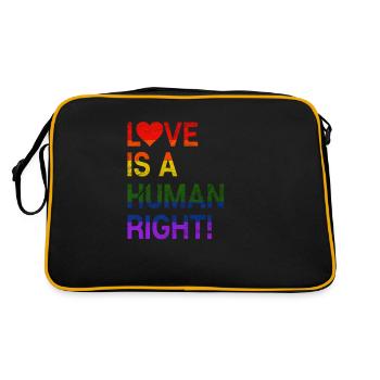 L'amour est un droit humain - Sac Retro - noir/or - Dos