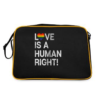 L'amour est un droit humain - Sac Retro - noir/or - Dos