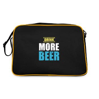 Beer motif gift drink party alcohol - Retro Bag - black/gold - Back