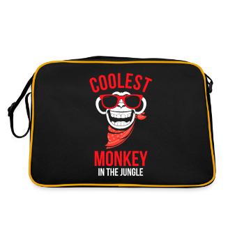 singe le plus cool dans la conception de singe cadeau jungle - Sac Retro - noir/or - Dos