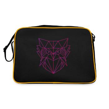 Eule Vogel Geschenk - Sac Retro - noir/or - Dos