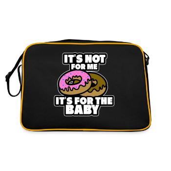 manger enceinte ventre beignets délicieux mère faim - Sac Retro - noir/or - Dos