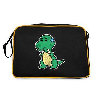 Dinosaure T-Rex petit cadeau Dino enfant animal - Sac Retro - noir/or - Dos